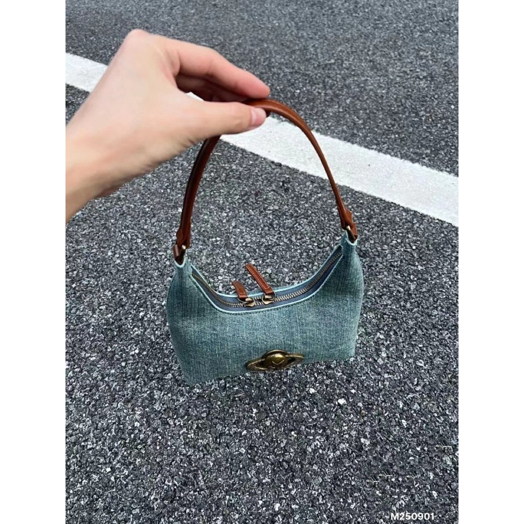 Túi xách nữ túi jean size: 19 * 6 * 18cm kẹp nách đeo vai đều đẹp mẫu mới 2023 hcom410