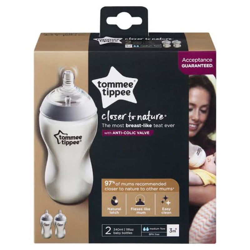 Set 2 bình TOMMEE TIPPEE 340ml nguyên hộp