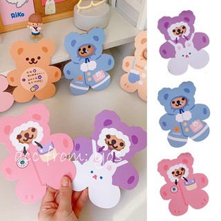 Tấm thiệp họa tiết gấu xinh xắn ulzzang