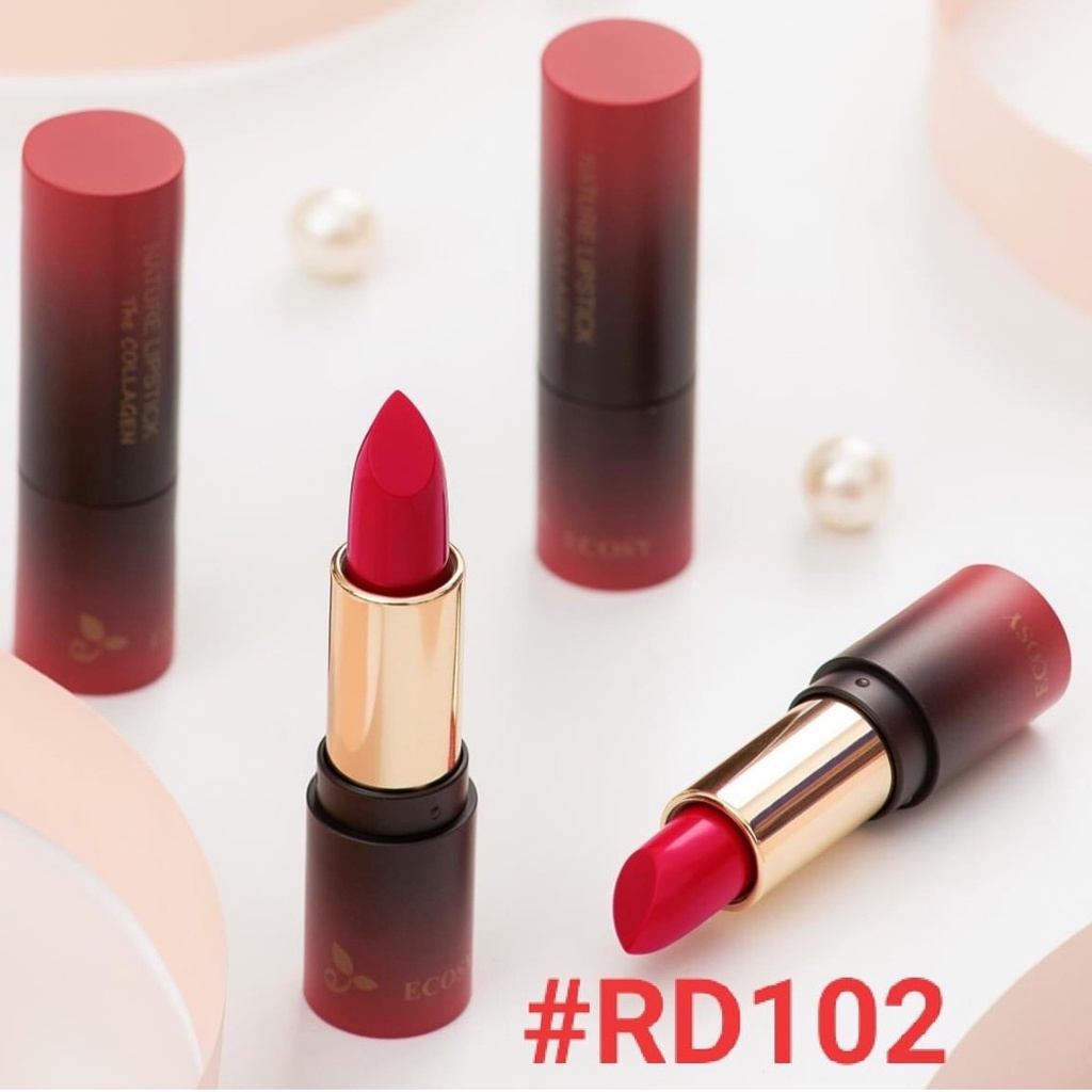 Son lì Collagen bền màu, son lâu trôi, son không chì giúp môi mềm mịn mượt Hàn Quốc Nature Lipstick The Collagen