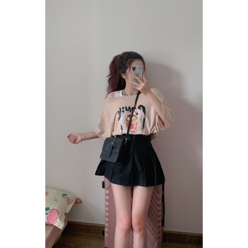 Set áo trễ vai + chân váy