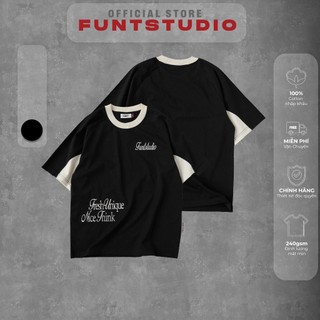Áo thun tay lỡ unisex funt raglan slogant