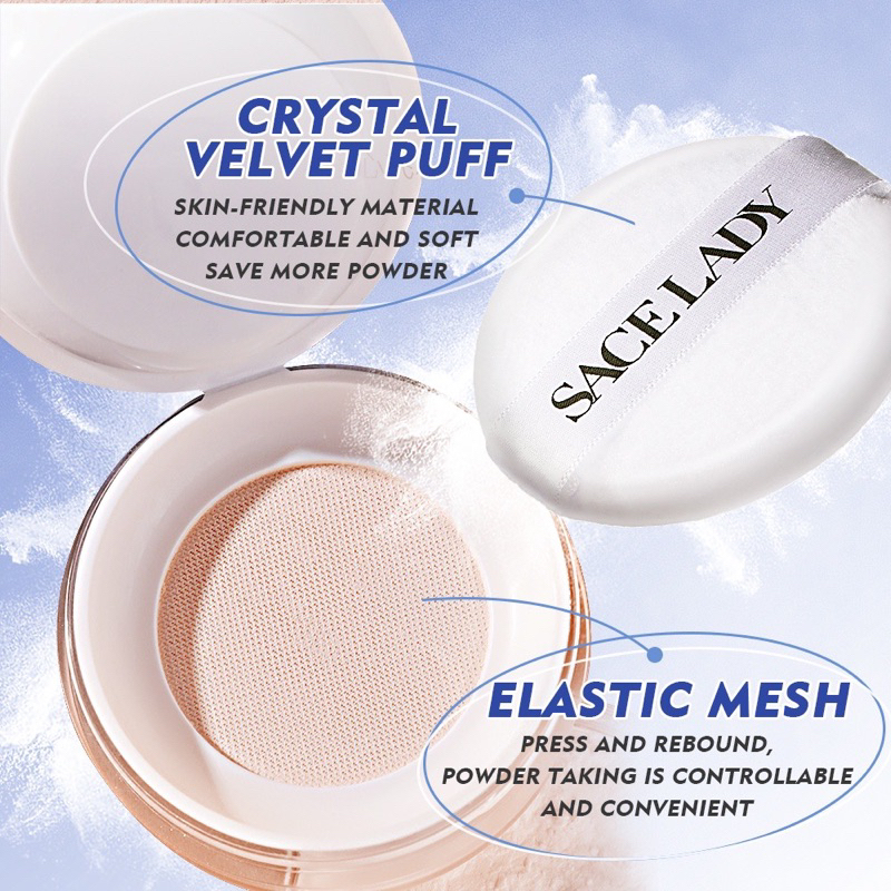 Phấn phủ trang điểm kiềm dầu lâu trôi SL-260 có miếng mút tiện lợi SACE LADY