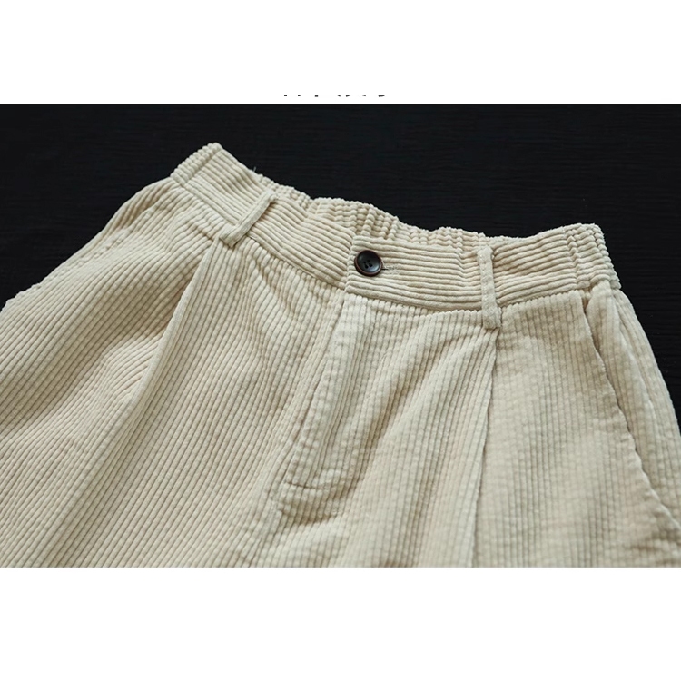 Quần baggy KAMAKA nhung lưng thun khóa kéo hai túi chéo - NU9296