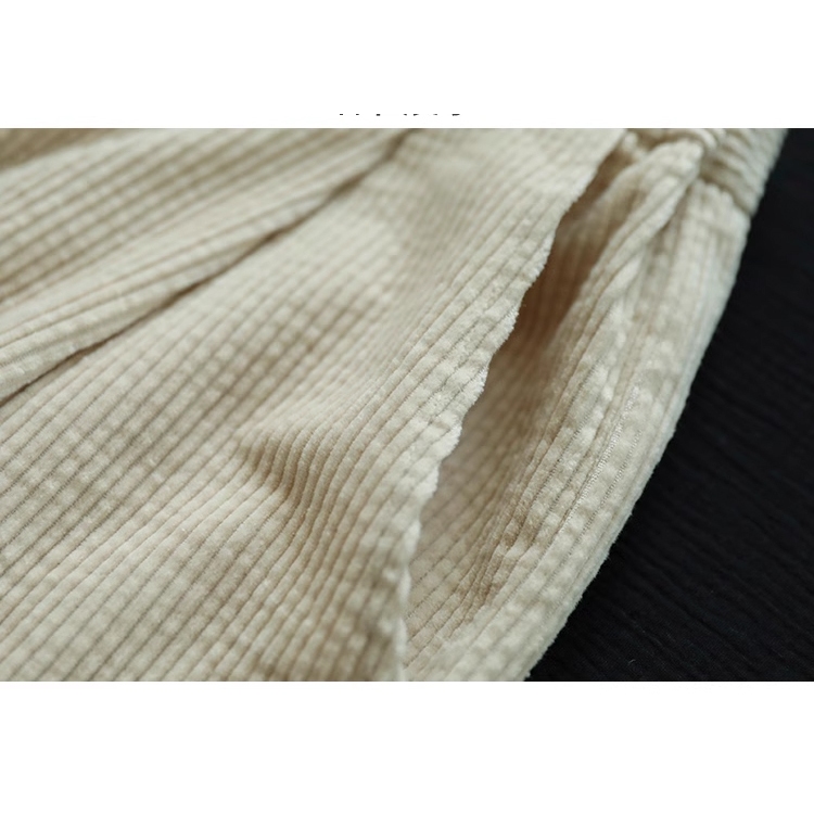 Quần baggy KAMAKA nhung lưng thun khóa kéo hai túi chéo - NU9296