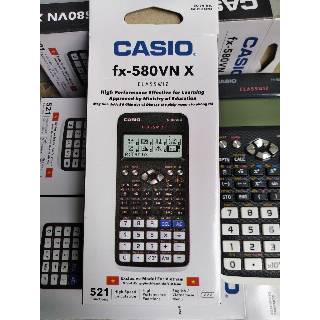 Máy Tính FX-580VNX cho học sinh cấp 3 cấp 2 chuyên dụng cho phòng thi dành cho thi đại học và chuyển cấp