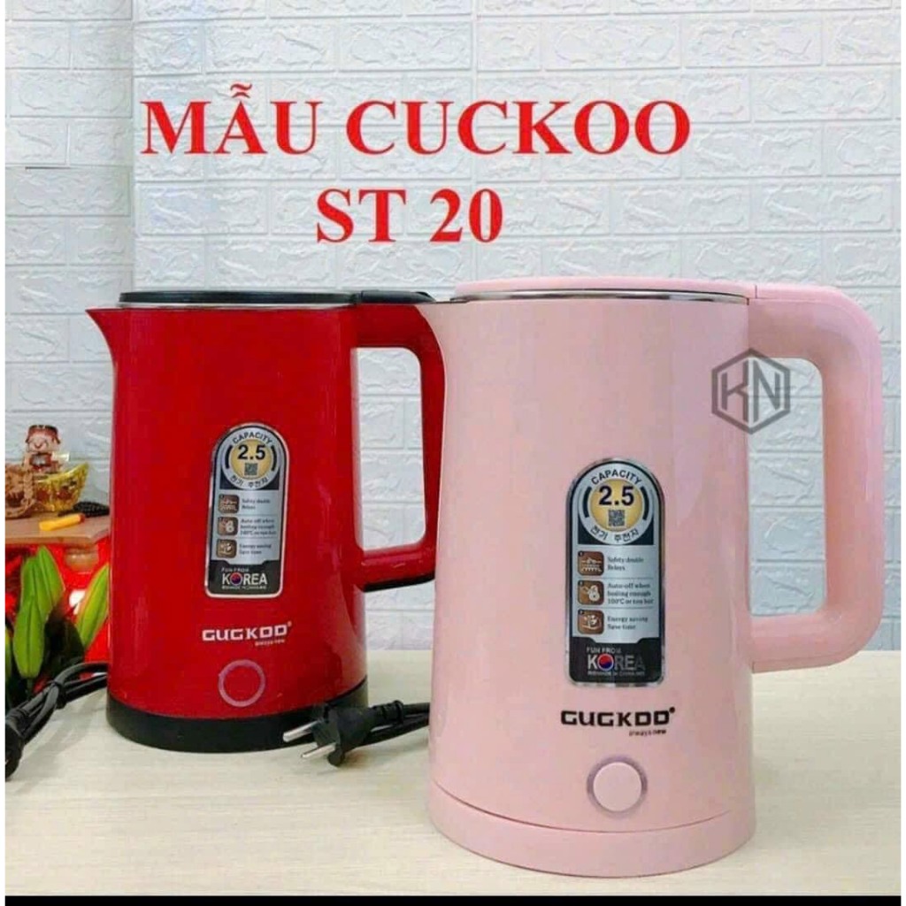 Ấm siêu tốc - Ấm đun nước cooku dung tích 2,5L công suất 1500W - Hàng chính hãng