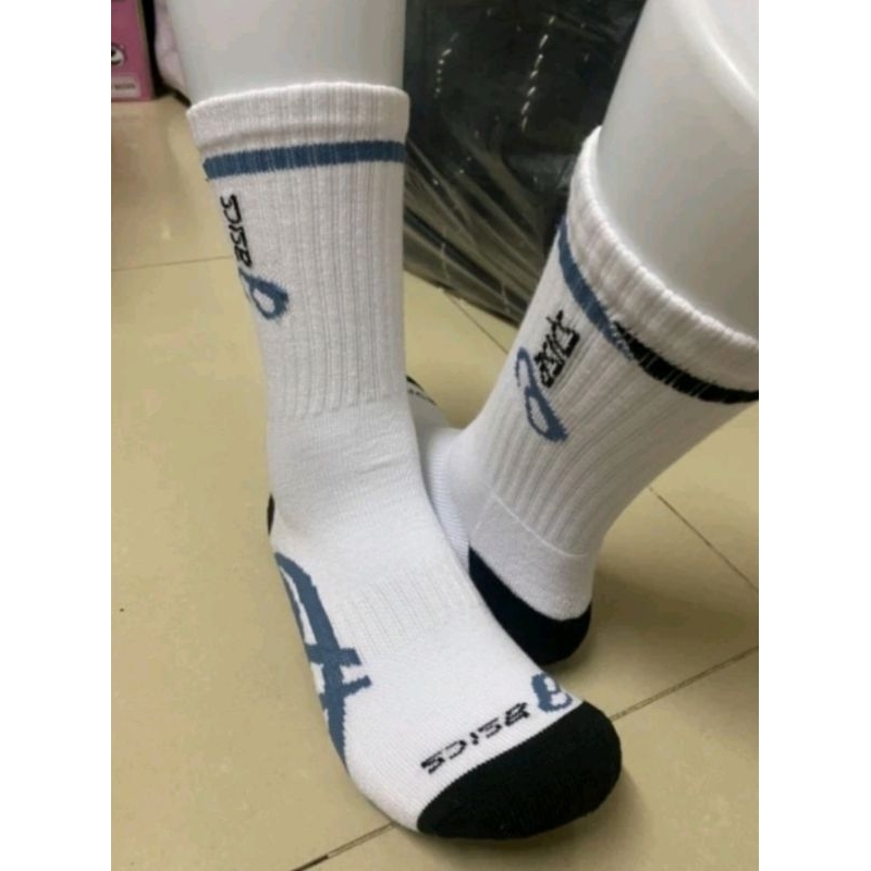 Tất Vớ Thể Thao Asics Tennis Cổ Cao Cao Cấp Vải Cotton Dày Êm Chân Thoáng Khí