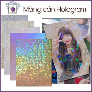 Màng cán Hologram Lấp Lánh Trang Trí Sticker, Toploader