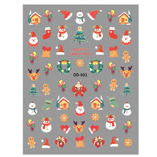Sticker noel trang trí nail mã mới