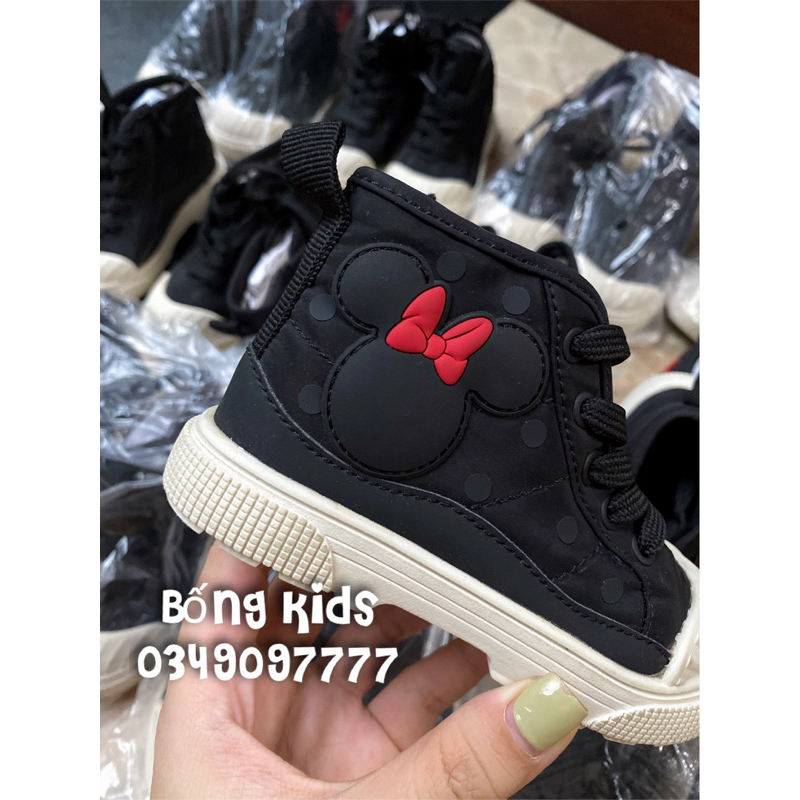 Giày Sneakers Bé Gái Minnie Bi Đen ZR