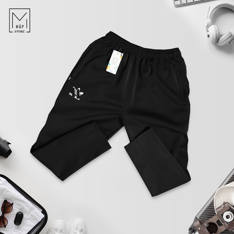 Quần dài nam, quần dài thể thao nam, quần chất vải thun poly co giãn 4 chiều, túi có khóa kéo, Bigsize M33_MAPSTORE