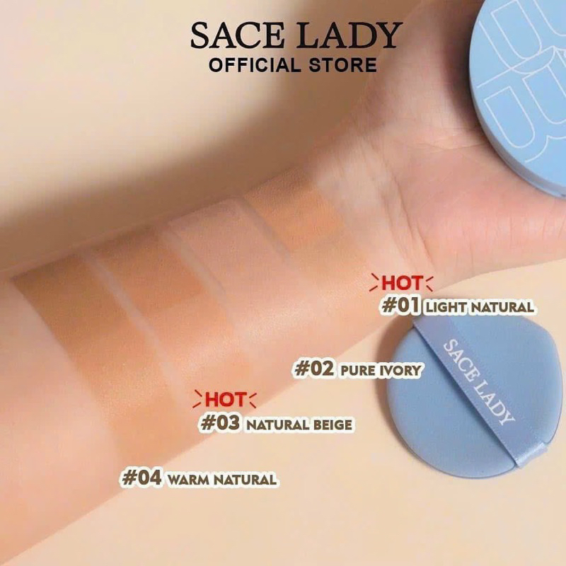 BB Cushion lâu trôi chống thấm nước trang điểm mặt SPF50/PA+++  SL-230 SACE LADY