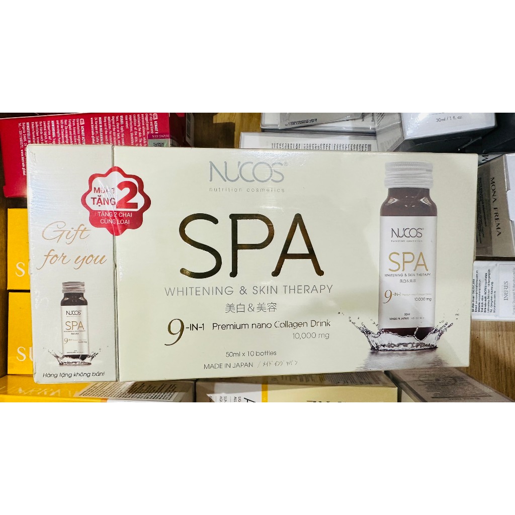 Nước uống collagen chống lão hóa trắng da Nucos Spa 10000 50ml x 10 chai