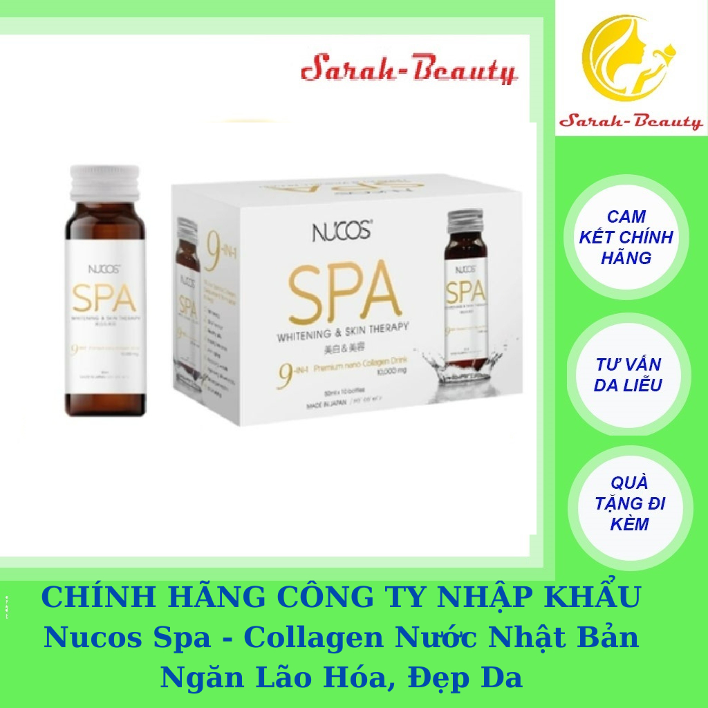 Nước uống collagen chống lão hóa trắng da Nucos Spa 10000 50ml x 10 chai