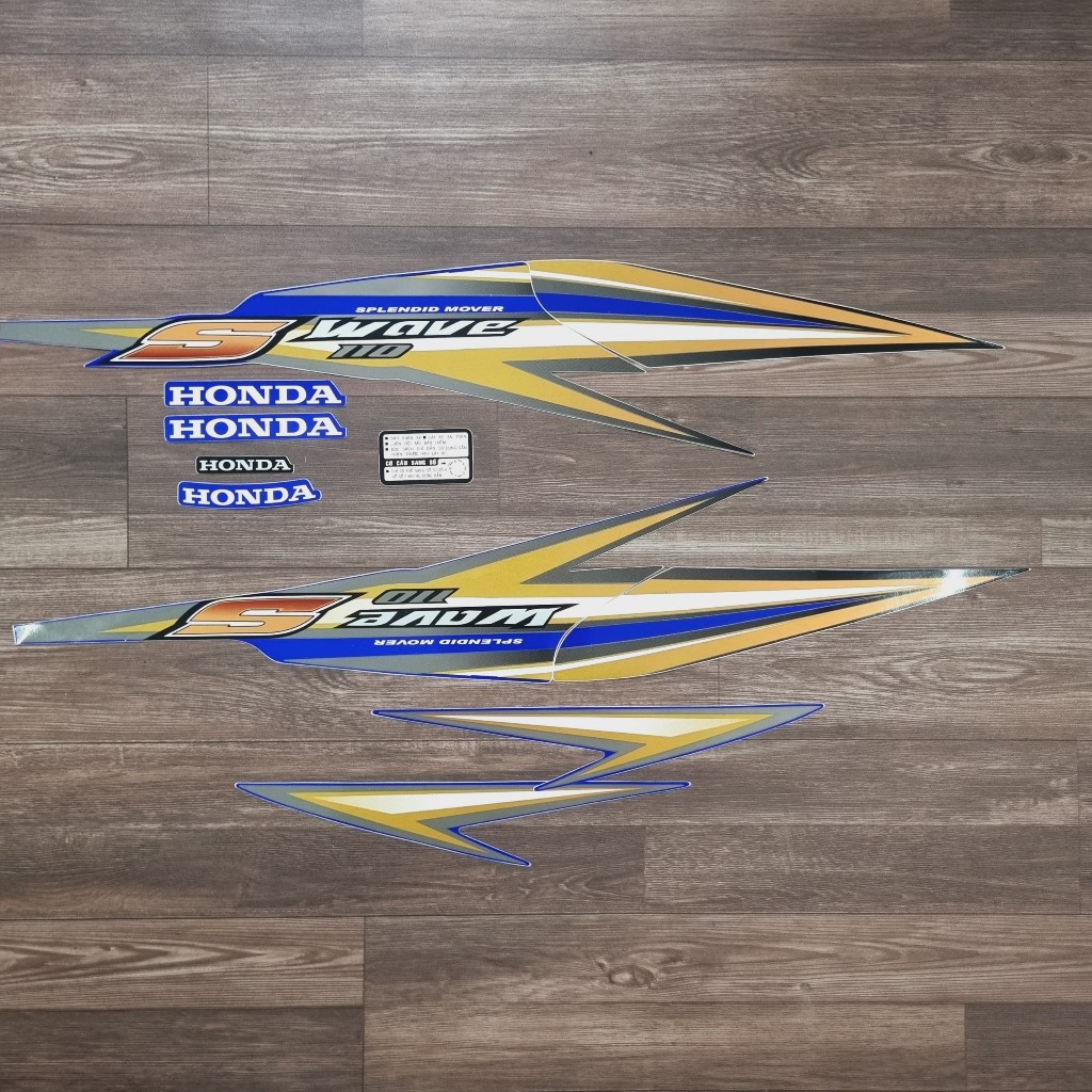 TEM RỜI DÁN TRANG TRÍ XE WAVE S110 ĐỜI 2010 CAO CẤP SIÊU ZIN TRỌN BỘ