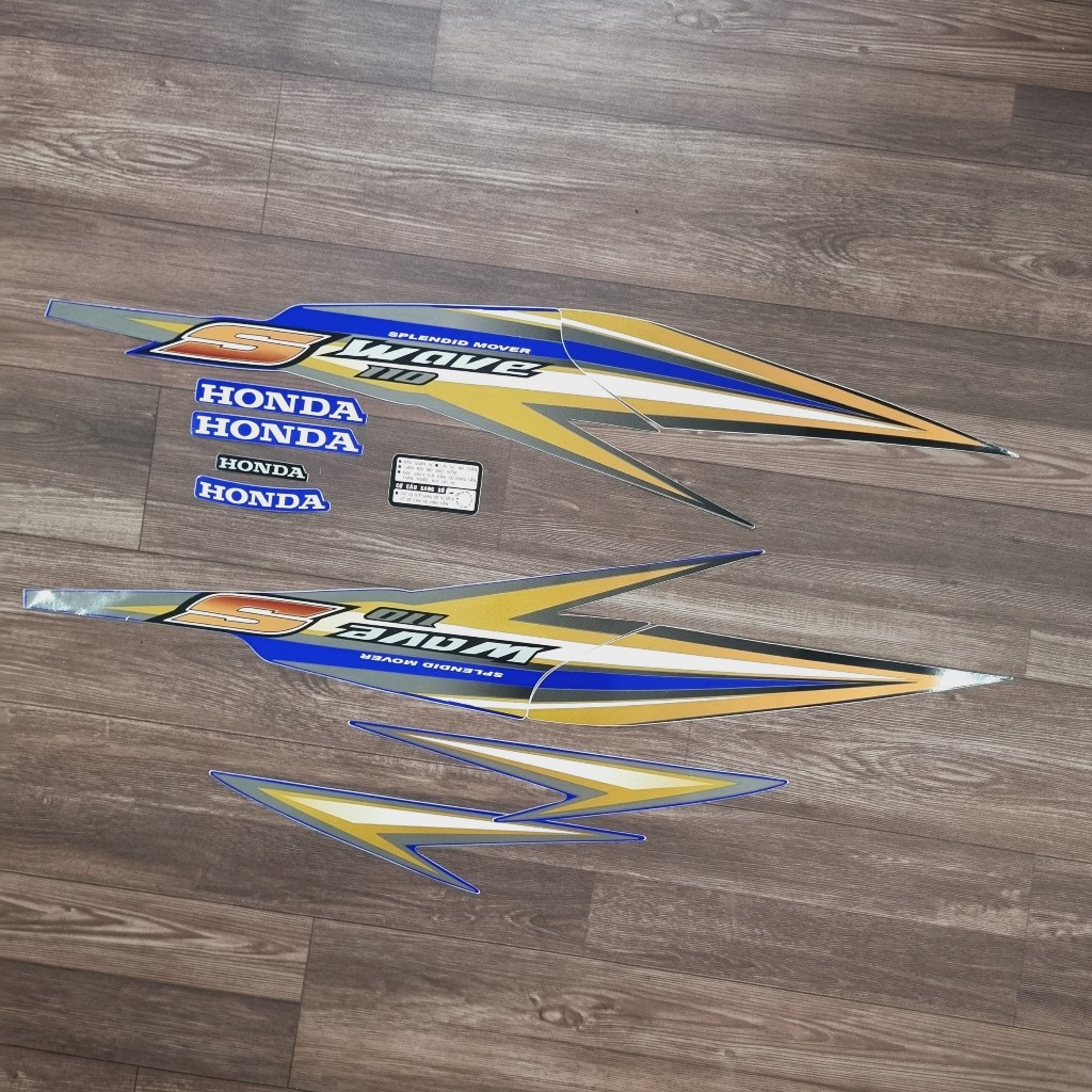 TEM RỜI DÁN TRANG TRÍ XE WAVE S110 ĐỜI 2010 CAO CẤP SIÊU ZIN TRỌN BỘ