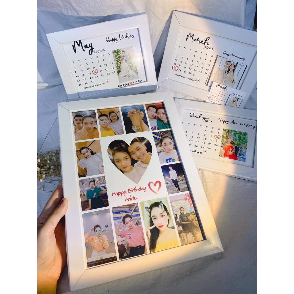 Khung Ảnh Có Đèn Led Thiết Kế Theo Yêu Cầu Size 15x21cm_Miễn Phí In Ảnh
