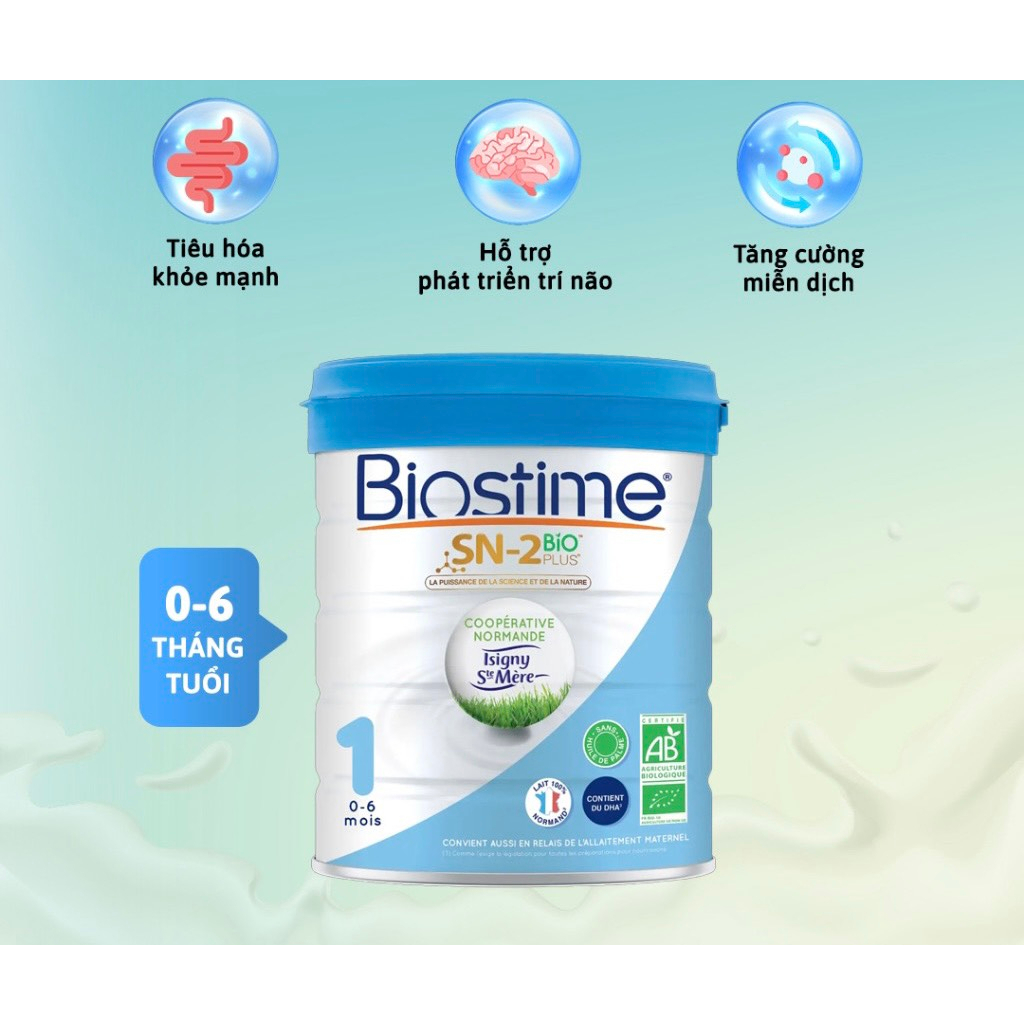 Sữa Bò Biostime Organic 800g Số 1/2/3.............