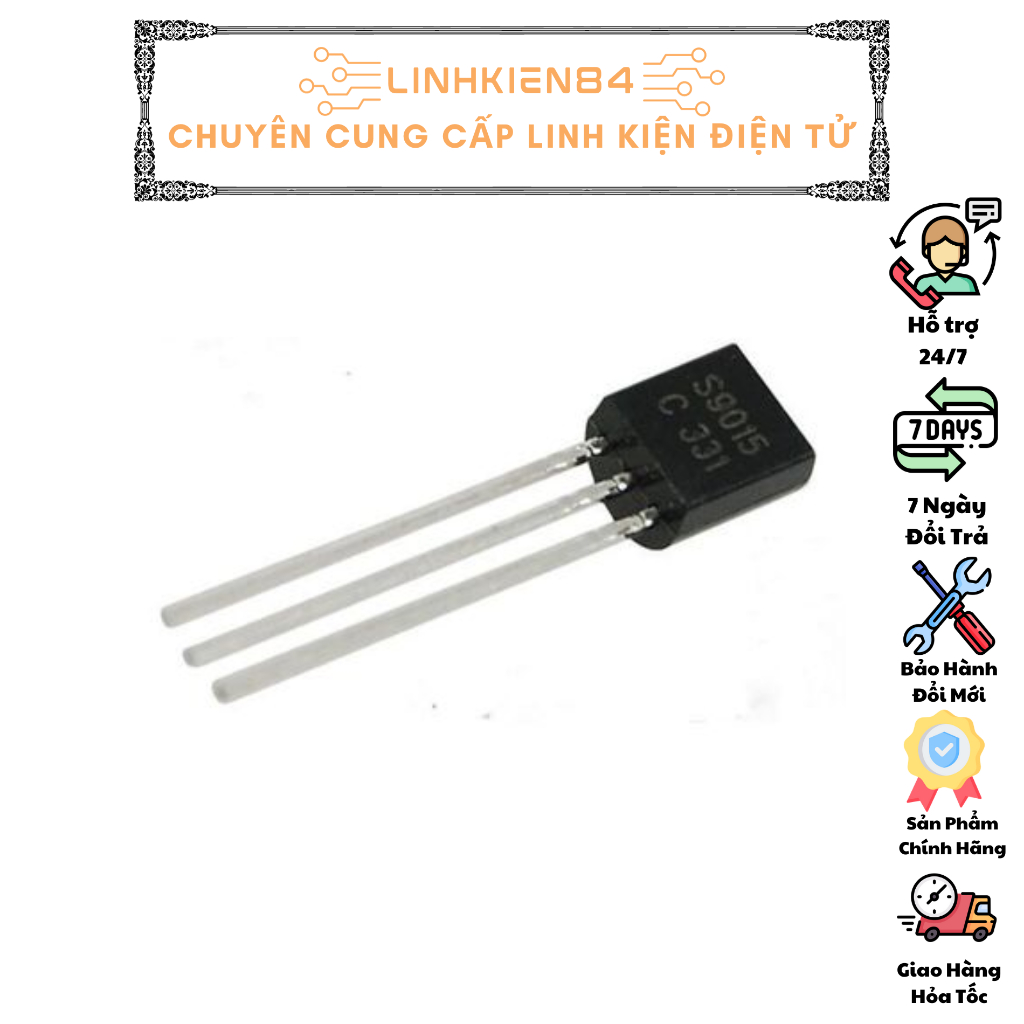 COMBO 5 Chiếc TRANS PNP S9015 ( TRANS M6) 0.1A 45V
