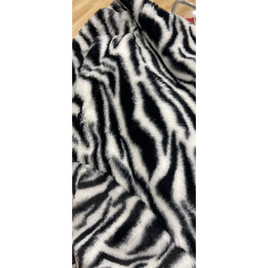 Áo Lông Thỏ mùa Đông họa tiết ngựa vằn lót trần bông