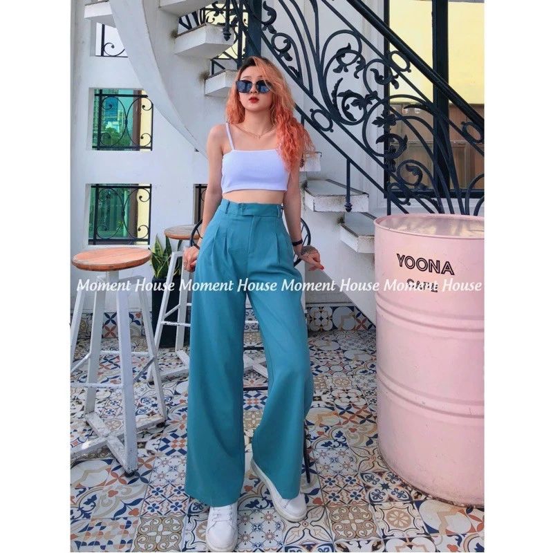 Pass Quần cạp xinh xanh cổ vịt size XL - Moment House