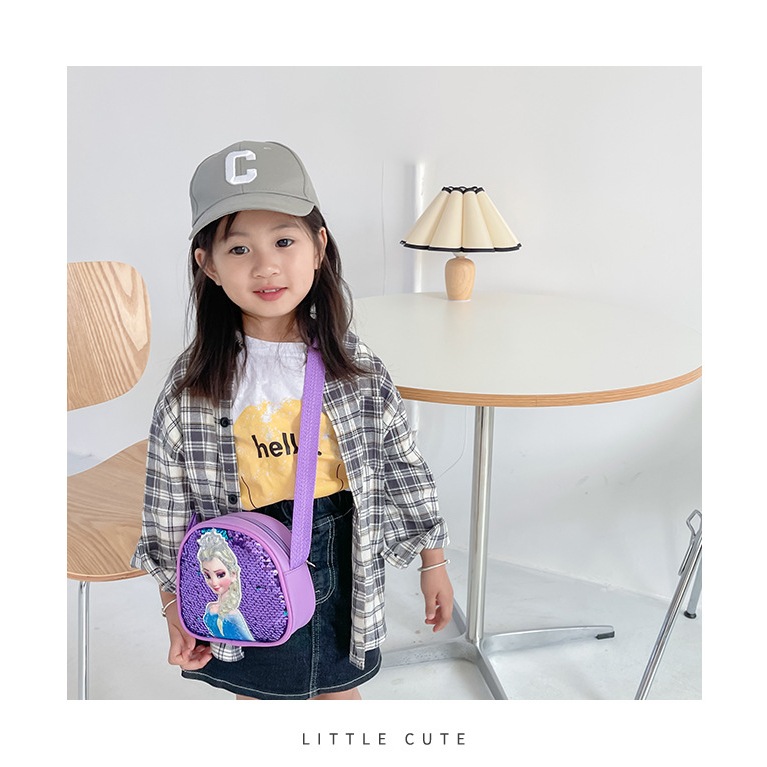 Túi xách elsa cho bé lấp lánh siêu dễ thương túi đeo chéo cho bé gái