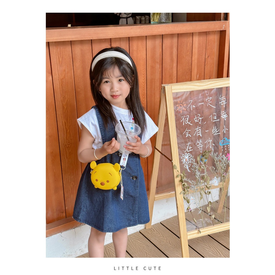 Túi đeo chéo cho bé chất liệu nhựa silicon an toàn phong cách hoạt hình dễ thương