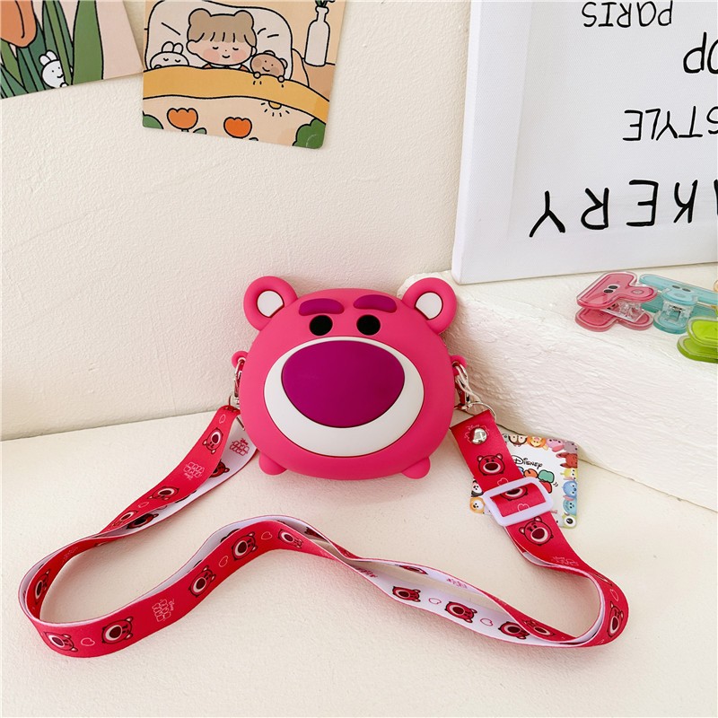 Túi đeo chéo cho bé chất liệu nhựa silicon an toàn phong cách hoạt hình dễ thương