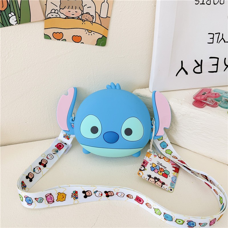 Túi đeo chéo cho bé chất liệu nhựa silicon an toàn phong cách hoạt hình dễ thương