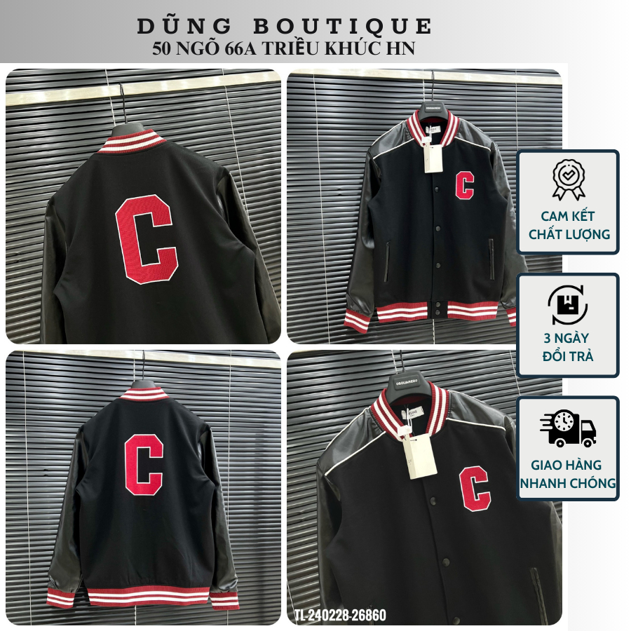 Áo khoác bomber chất dạ phối tay da - Áo bóng chày nam tay da ảnh thật shop chụp