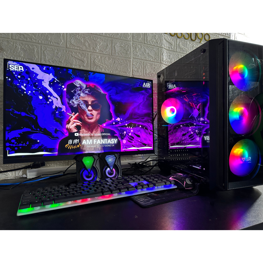 Cây PC Gaming Lưới Đen Fan Led, Case PC Gaming Core i3/i5/i7 Ram 8G/16G SSD 256Gb Card Rời VGA GTX 7xx - CGO Computer | BigBuy360 - bigbuy360.vn