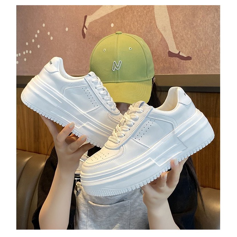 Giày thể thao nữ trắng tăng chiều cao
