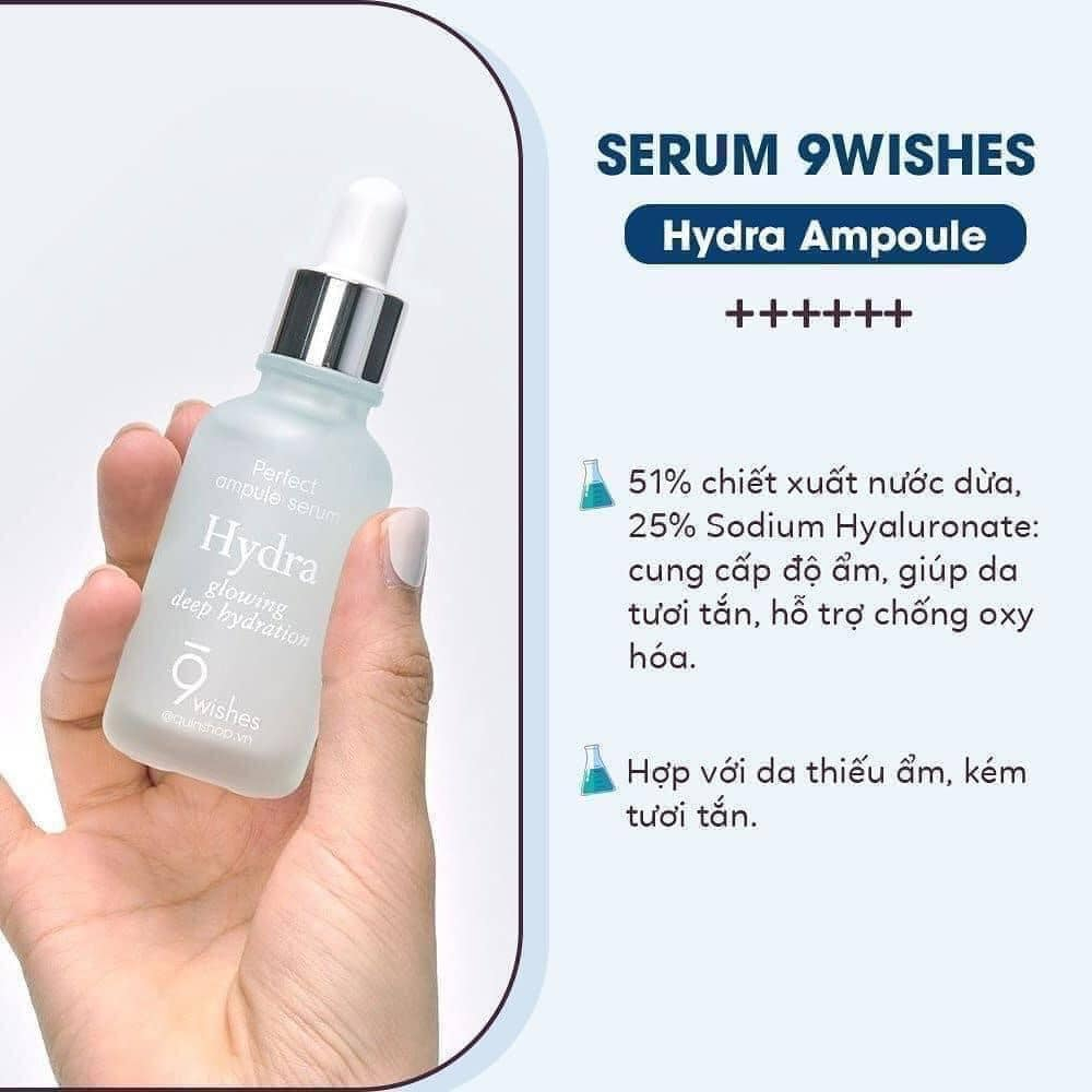 Tinh Chất Cấp Ẩm Chuyên Sâu Cho Da 9 WISHES Hydra Skin Ampule Serum