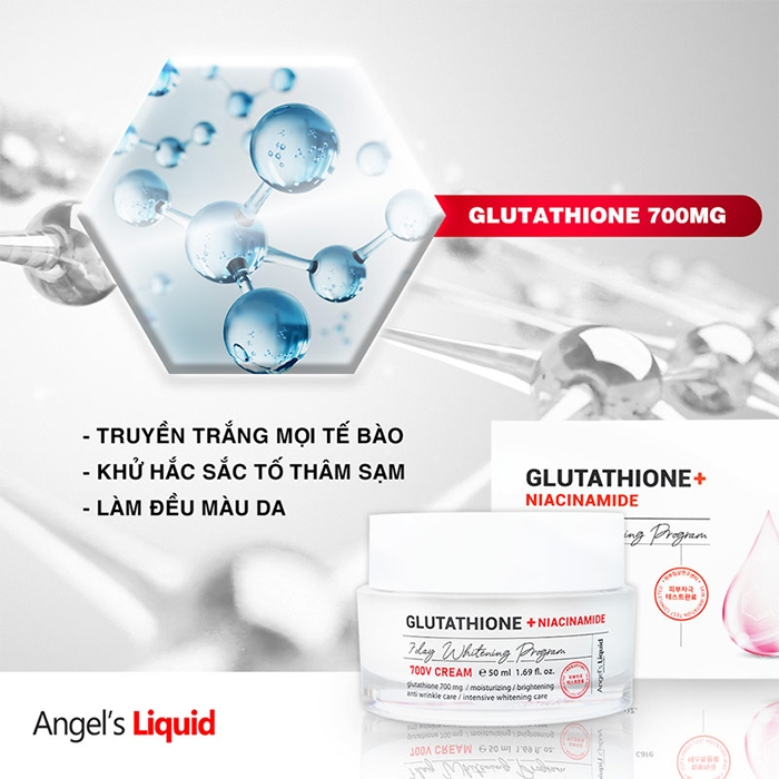 Kem Dưỡng 7Day Glutathione 700 V-Cream Dưỡng Trắng Da, Cấp Ẩm, Làm Mờ Thâm Nám, Giúp Đều Màu Da 50g | BigBuy360 - bigbuy360.vn