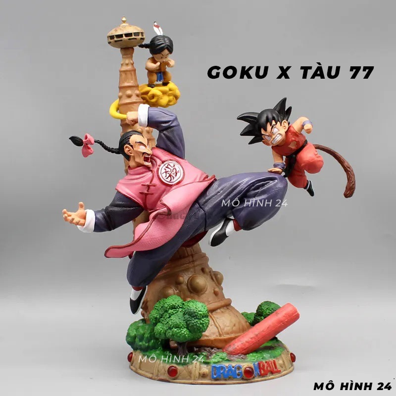 MÔ HÌNH MANGA son GOKU X TÀU 77 sát thủ Tao Pai Pai đại chiến tháp Karin tàu pảy pảy dragonball decor ngọc rồng