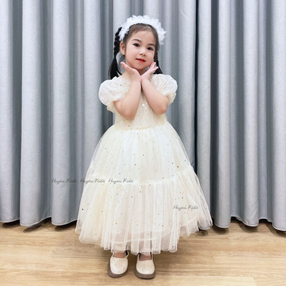 Váy Xoè Công Chúa Hàng Thiết Kế Cao Cấp Cho Bé Gái, Đầm Công Chúa Siêu Xinh Tặng Kèm Bờm