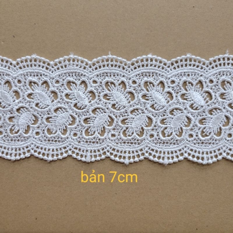 Ren chỉ bóng thêu trang trí viền bản từ 3cm->5cm