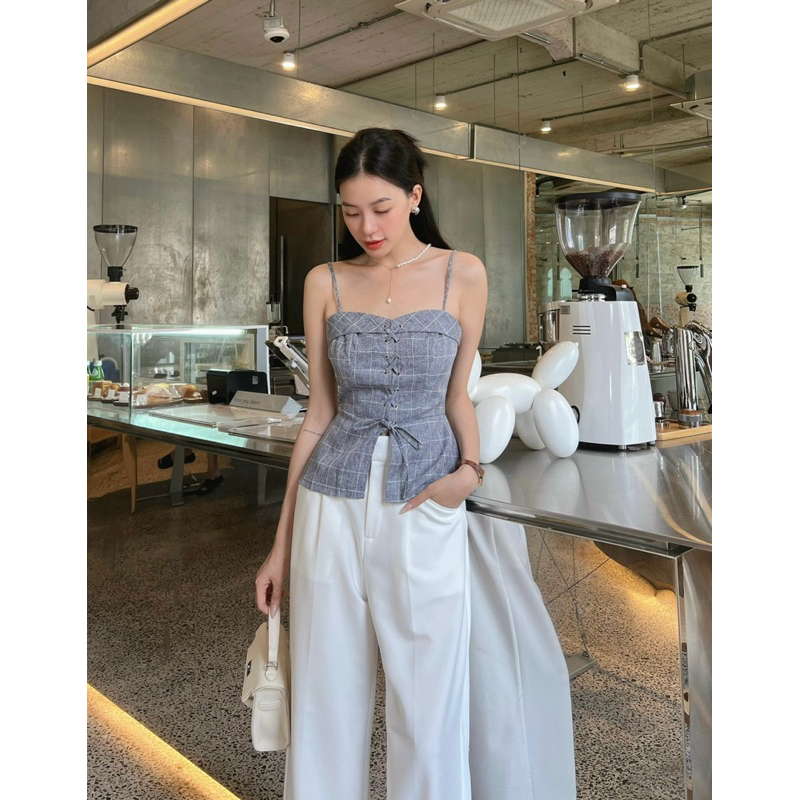 ÁO CARO ĐAN DÂY - TK2073, ÁO CARO ĐAN DÂY TRẺ TRUNG, NĂNG ĐỘNG, QUYẾN RŨ
