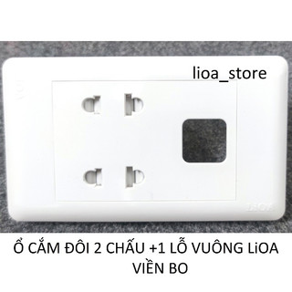 Ổ( ĐƠN- ĐÔI) 2 CHẤU VỚI 1 VÀ 2 LỖ VUÔNG LiOA( VIỀN BO)