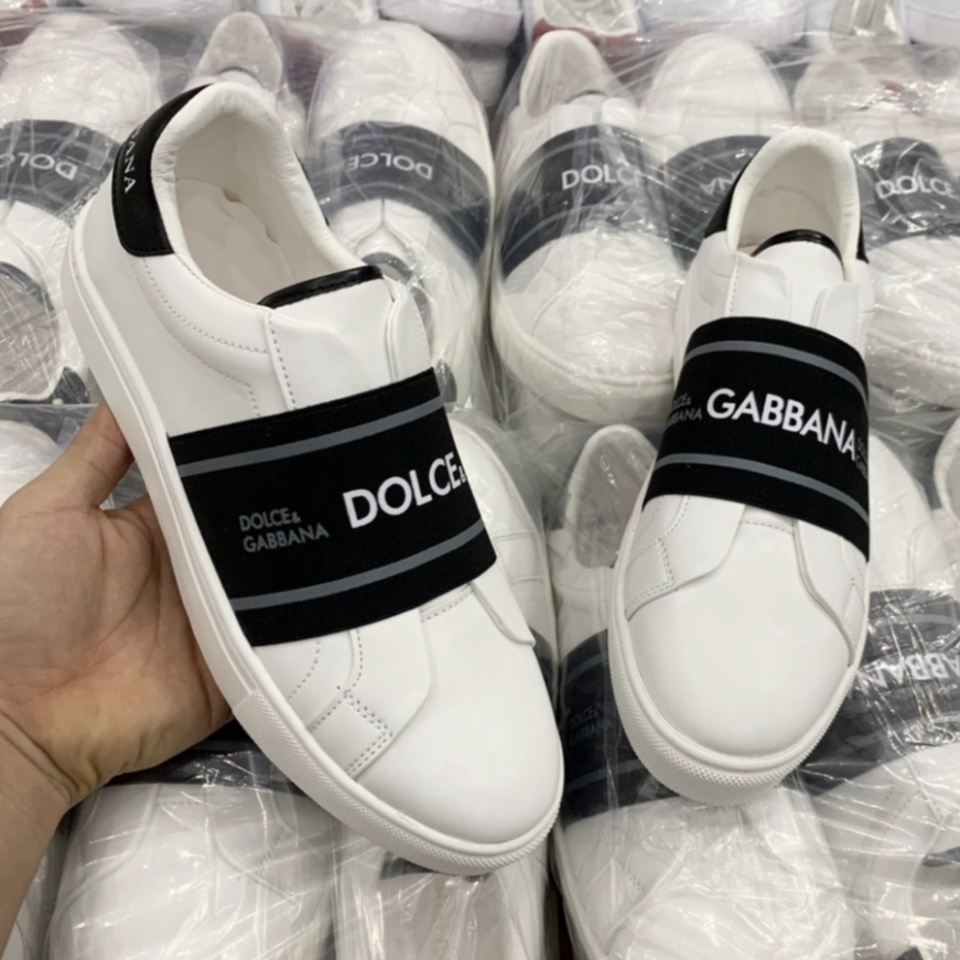 Giày Slipon Lười Dol.ce Da Phối Vạch Chun Chữ Dập Nổi,GIÀY AF1 mẫu cổ điển đi chơi hội nghị dự tiệc sang trọng.fullbox