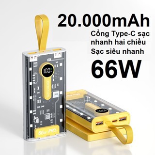 Pin Dự Phòng 20.000mah THD-135  Trong Suốt
