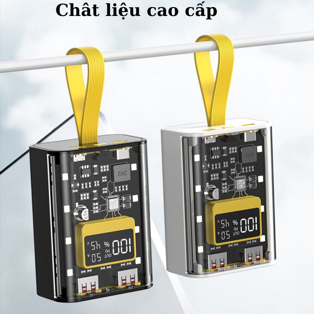 Pin Dự Phòng 20.000mah THD-135  Trong Suốt
