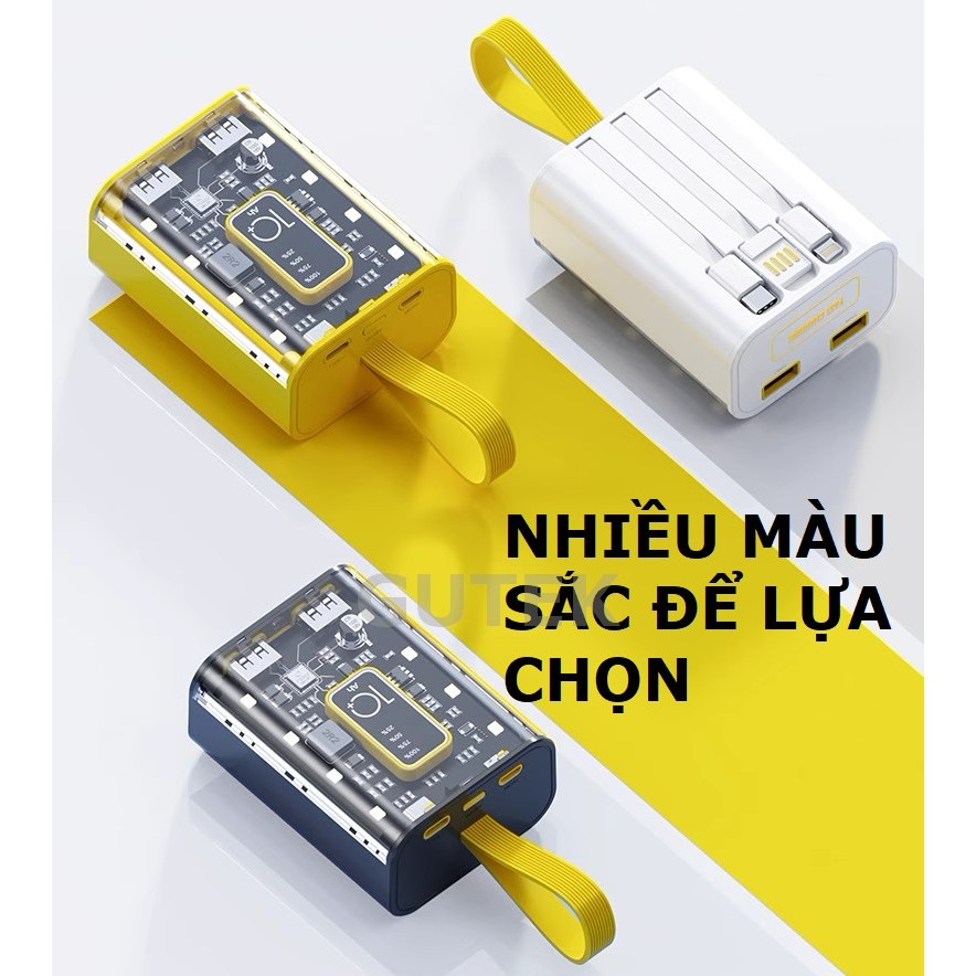 Pin Dự Phòng 20.000mah THD-135  Trong Suốt