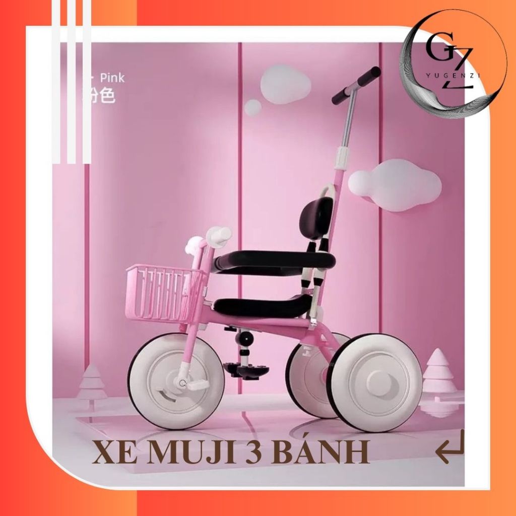 Xe đẩy cho bé Xe chòi chân 3 bánh chân an toàn có khung bảo vệ cho bé Tập đi xe YUGENZI
