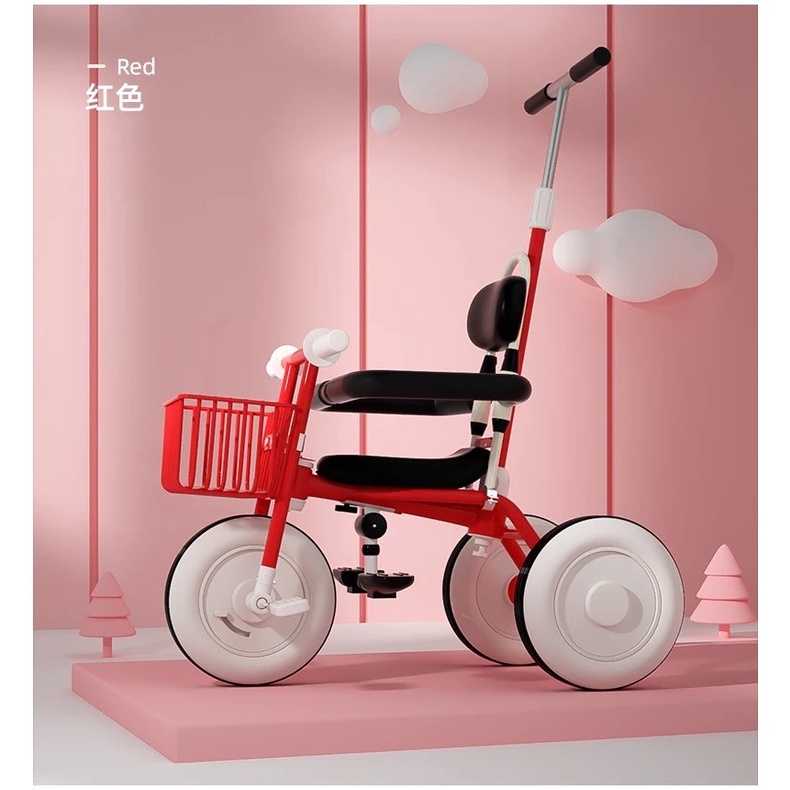 Xe đẩy cho bé Xe chòi chân 3 bánh chân an toàn có khung bảo vệ cho bé Tập đi xe YUGENZI