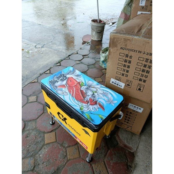 Miếng dán Decal 3D dùng để dán nắp thùng câu cá