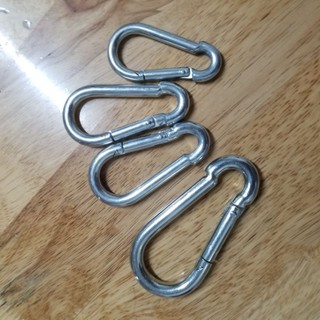Móc khóa an toàn, khóa gài lò xo, móc khóa treo võng đa năng 6cm, 8cm 10cm 12cm