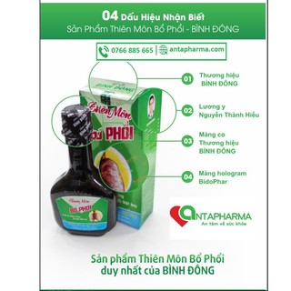 Thiên Môn Bổ Phổi Chai 280ml giúp bổ phổi, giảm đau họng, khàn tiếng ho lâu ngày ho về đêm