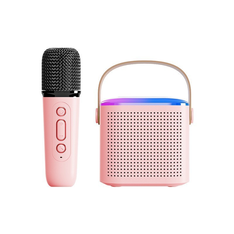 Loa bluetooth mini karaoke kèm 2 mic không dây công suất 5W - Bảo hành chính hãng 06 Tháng